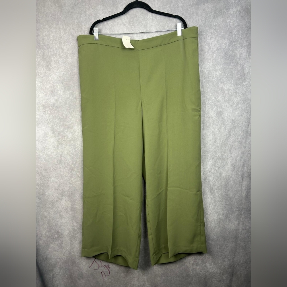 J. Crew 365 Wide Leg Crepe Pant Women’s Size 22‎ Inseam Cropped Pleated